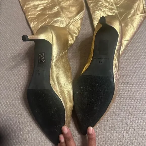 Free People Gold Sloane Boots - Picture 4 of 7